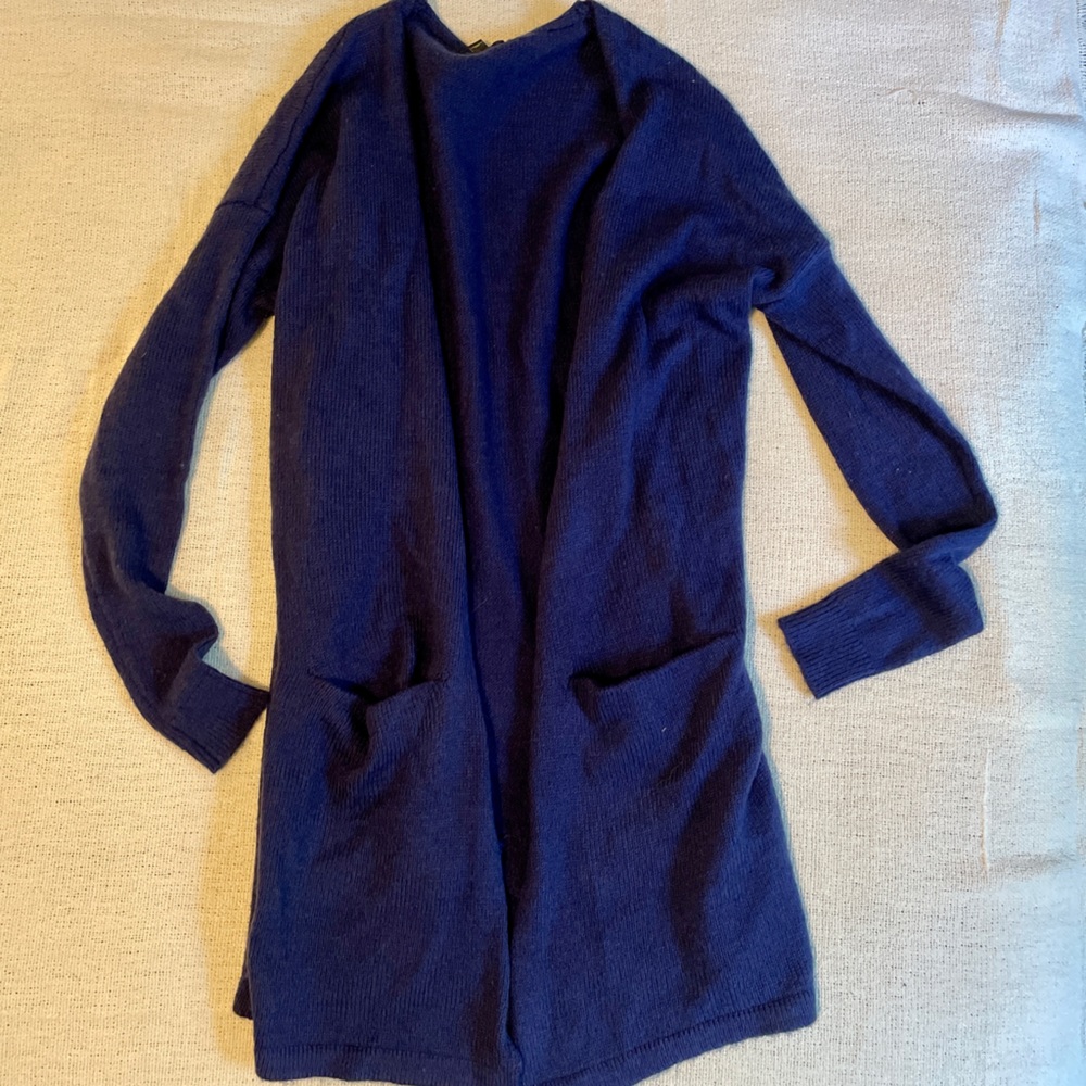 Express Blue Long Cardigan